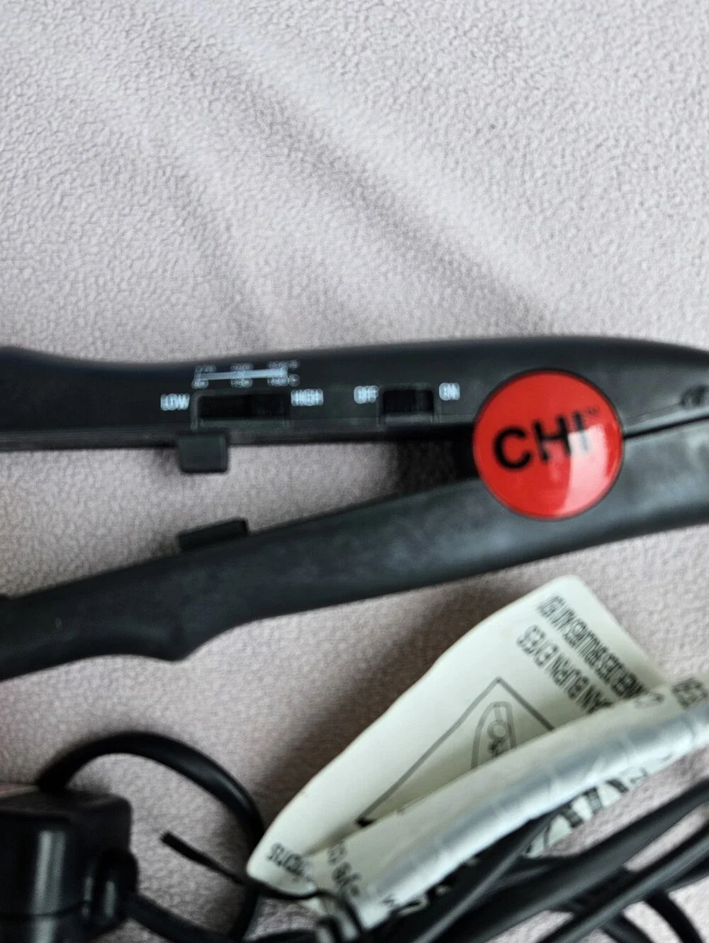 Chi Turbo Farouk Ceramic Flat Iron 1” Red Velvet GF1538 Adjustable Heat Swivel